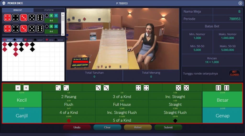 Poker Dice IDN LIVE